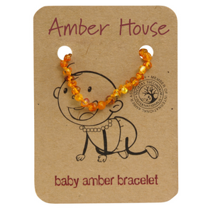 HONEY ROUND BALTIC AMBER BRACELET / ANKLET - Amber House 