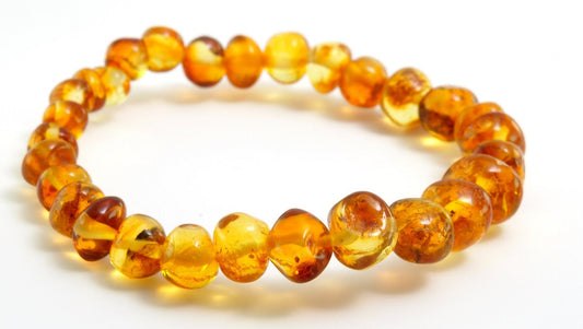 Men's Honey Baltic Amber Bracelet - Amber House 