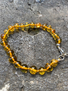 Amber Bracelet with silver clasp - Amber House 