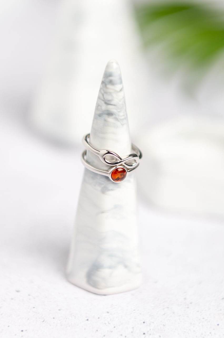 amber infinity ring
