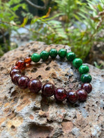 Load image into Gallery viewer, Garnet, Jade and Amber Bracelet - Amber House 
