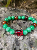 Load image into Gallery viewer, Men&#39;s Jade and Amber Bracelet - Amber House 
