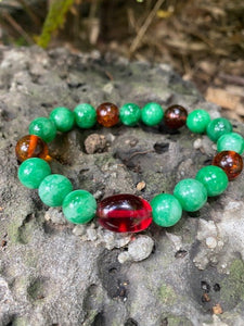 Men's Jade and Amber Bracelet - Amber House 