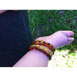 Load image into Gallery viewer, COGNAC OVAL BALTIC AMBER BRACELET / ANKLET - Amber House 
