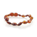Load image into Gallery viewer, COGNAC OVAL BALTIC AMBER BRACELET / ANKLET - Amber House 
