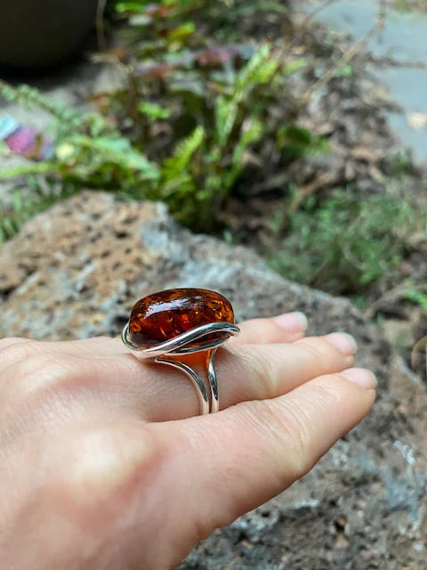 Men's Amber ring - Amber House 
