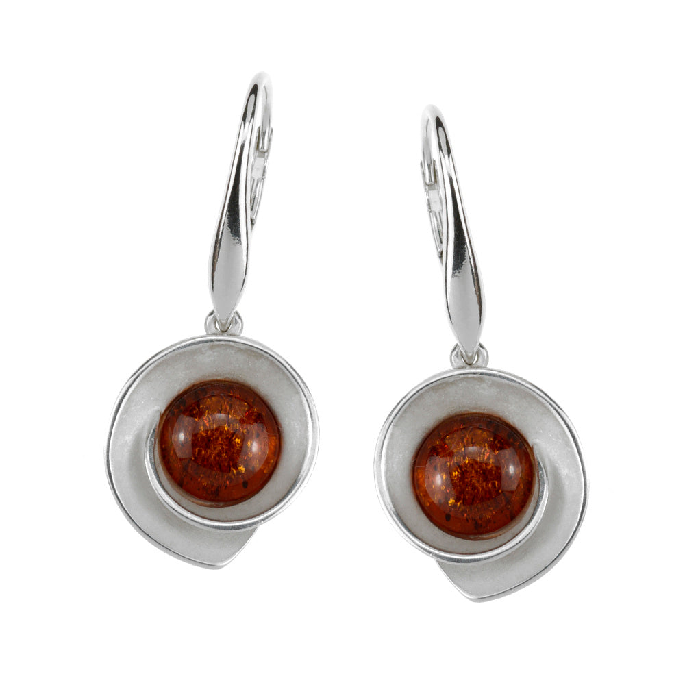 Modern Baltic Amber earrings - Amber House 