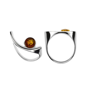 Modern Amber ring - Amber House 