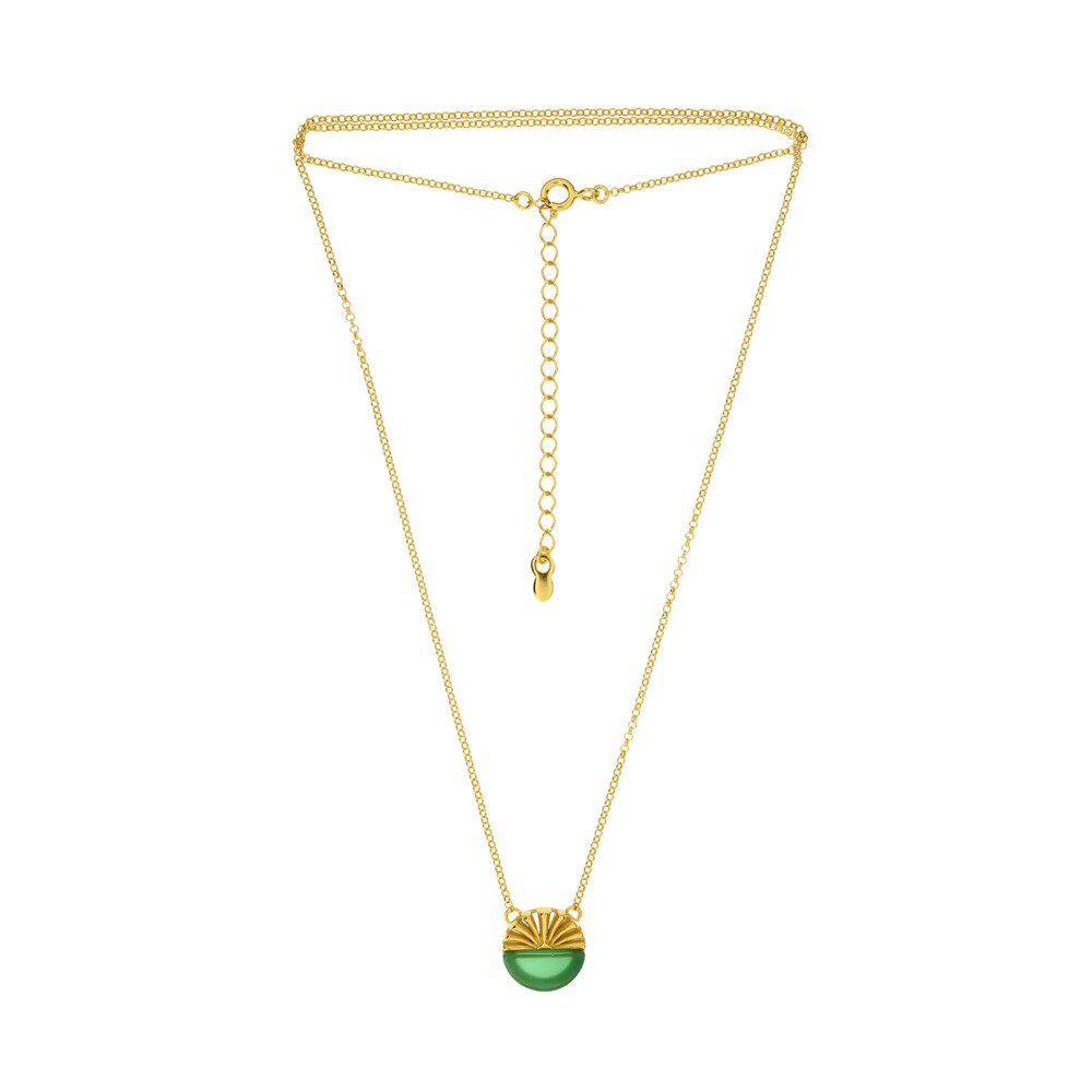Green Agate Necklace - Amber House 