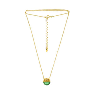 Green Agate Necklace - Amber House 