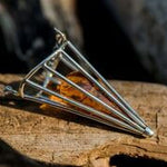 Load image into Gallery viewer, Pyramid shape amber Pendant - Amber House 
