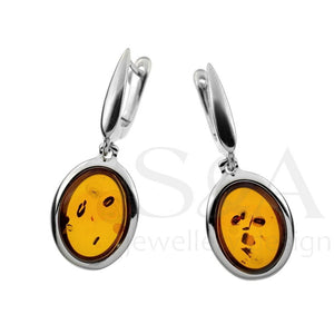 Burning Amber  EARRINGS - Amber House 