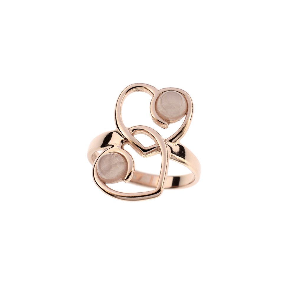 Double Heart Ring - Amber House 