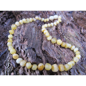 SEMI POLISHED BAROQUE BUTTERSCOTCH NECKLACE - Amber House 