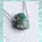 Load image into Gallery viewer, Raw Emerald Necklace (May Birthstone) - Amber House 
