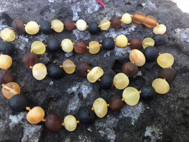 Raw Multi Adult Amber Necklace - Amber House 