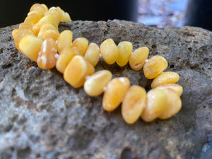 Raw Milky Amber necklace - Amber House 