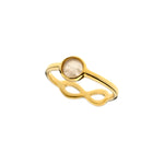 Load image into Gallery viewer, Rose Quartz Ring with Infinity symbol at the back - Amber House 
