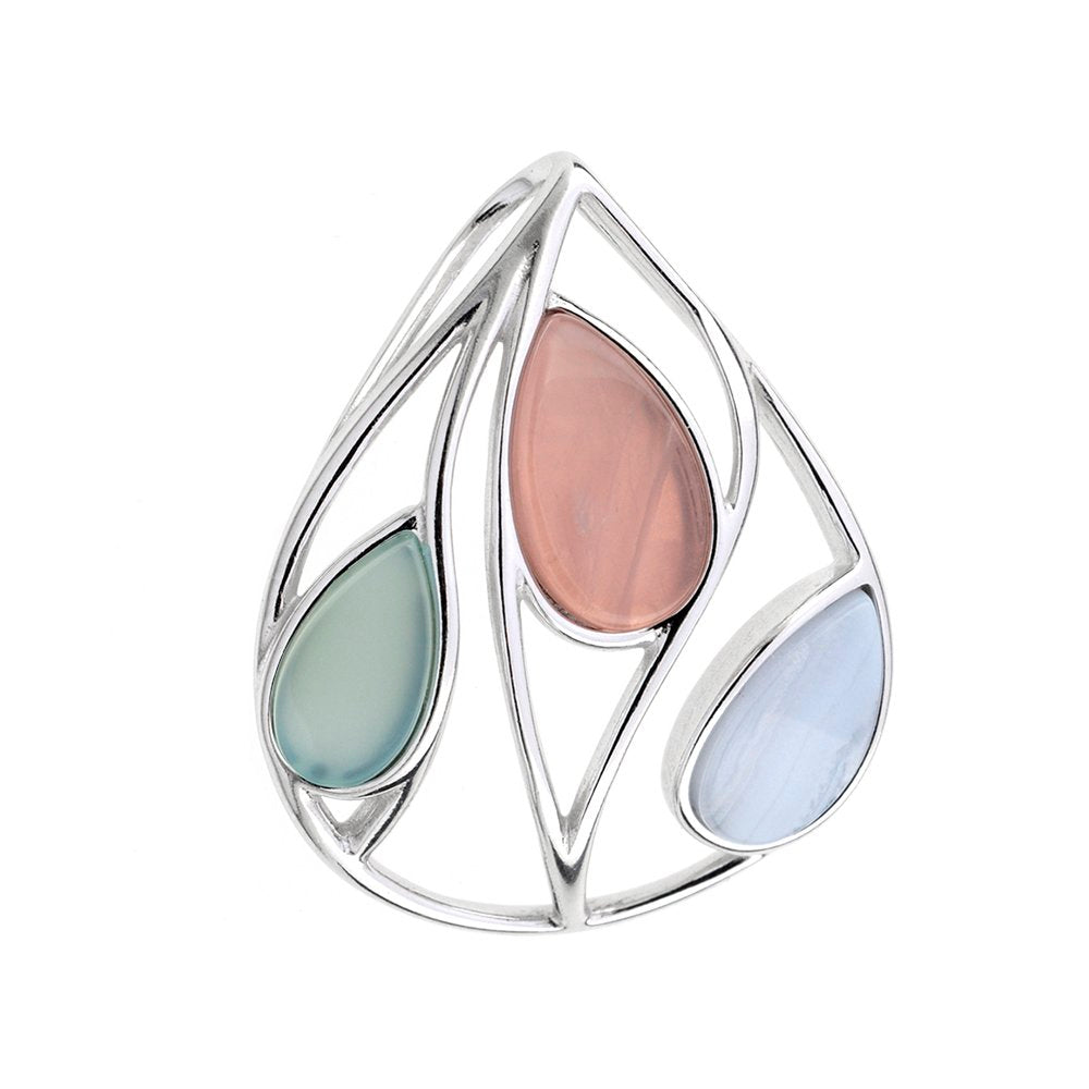 Rose quartz and Agate Pendant - Amber House 
