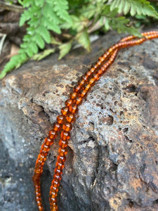 Amber necklace 4 mm beads - Amber House 
