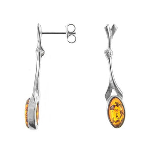 Cognac BALTIC AMBER EARRINGS - Amber House 