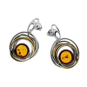 HONEY AMBER DANGLING EARRINGS - Amber House 