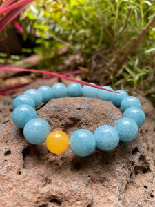 Aquamarine and Amber Bracelet - Amber House 