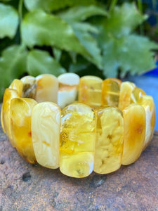 Unique White Amber Bracelet - Amber House 
